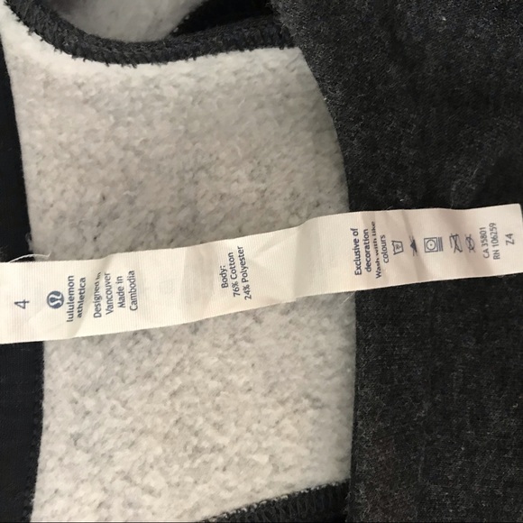 Lululemon Sweater Pullover Pockets Gray Sz 4 - Picture 7 of 7